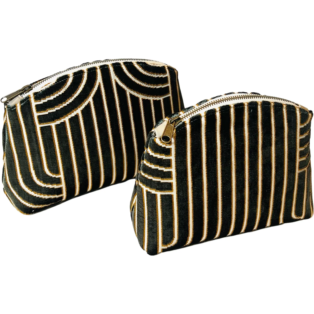 Art Deco Black Velvet Purse