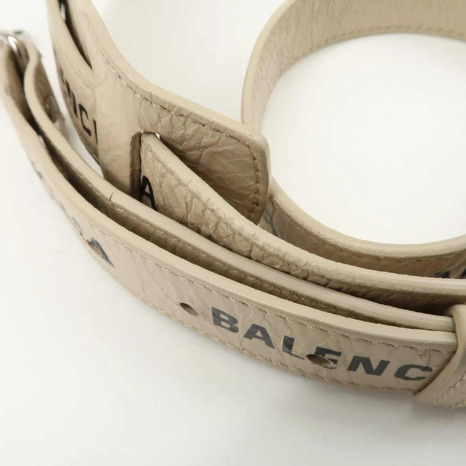 BALENCIAGA Classic City Leather 2Way Hand Bag White 431621 Used