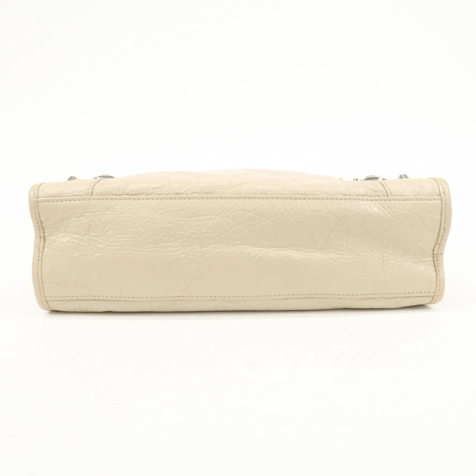 BALENCIAGA Classic City Leather 2Way Hand Bag White 431621 Used