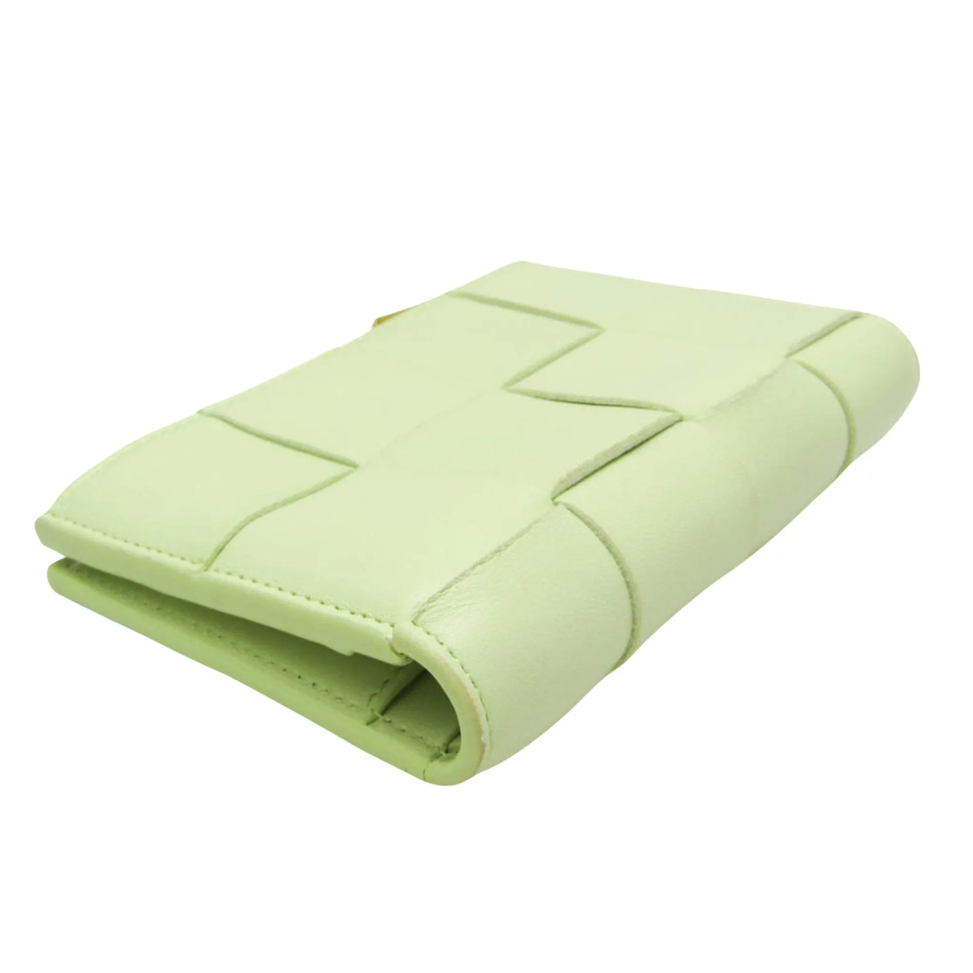Bottega Veneta Cassette Yellow Leather Wallet  (Pre-Owned)