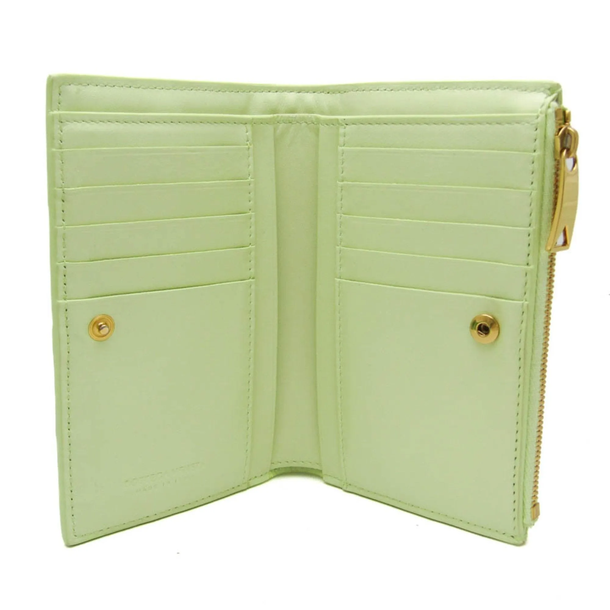 Bottega Veneta Cassette Yellow Leather Wallet  (Pre-Owned)