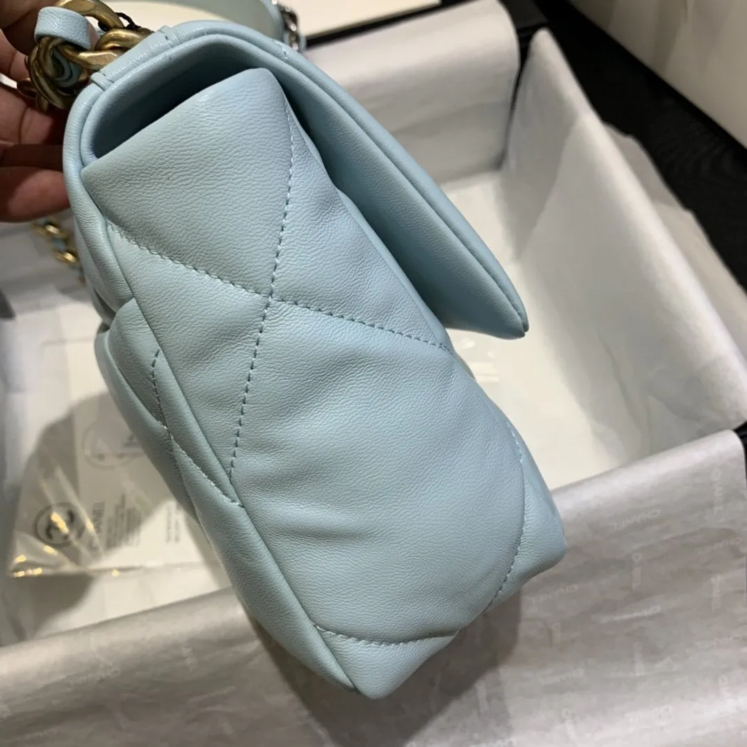 CHANEL 19 Flap Bag Tiffany Blue