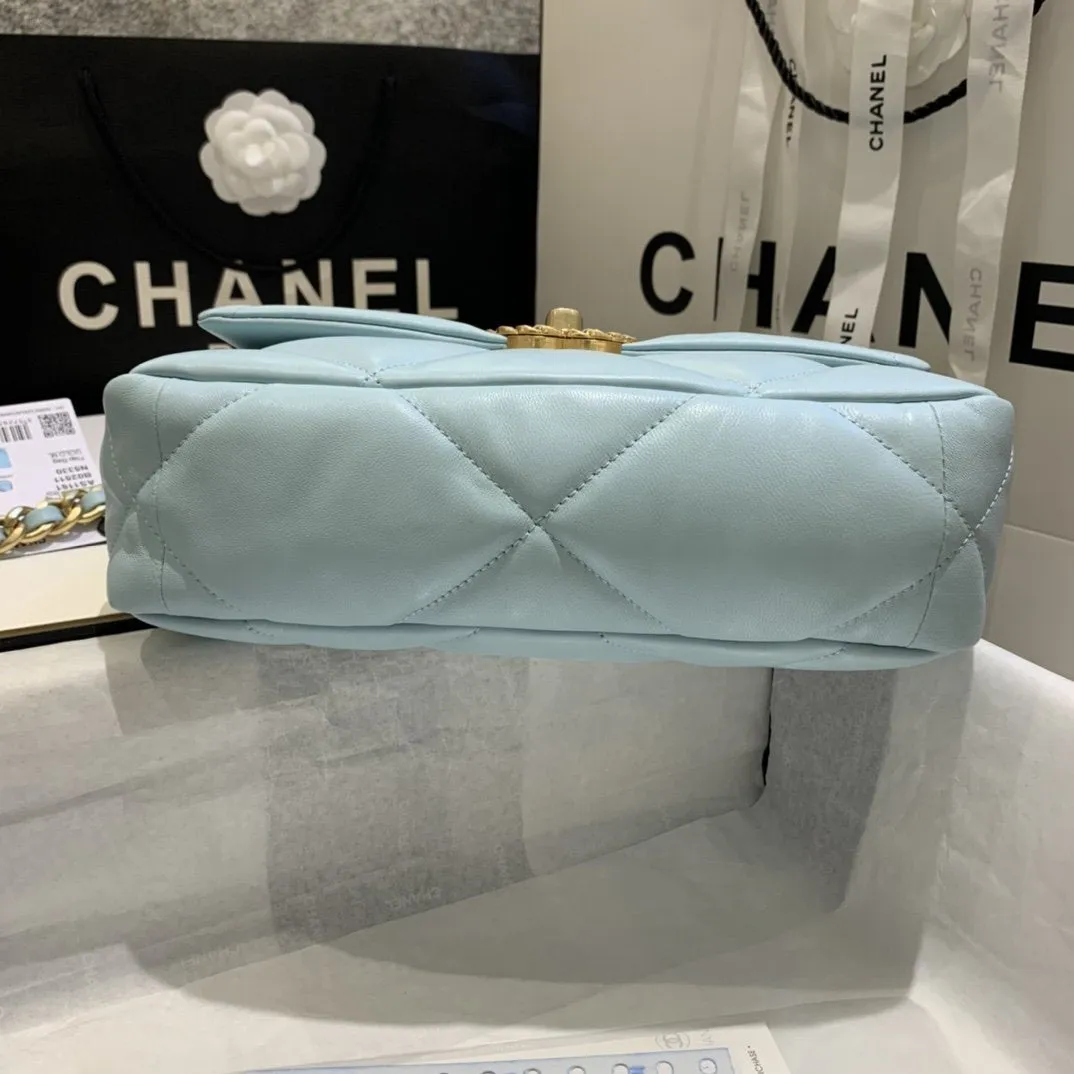 CHANEL 19 Flap Bag Tiffany Blue