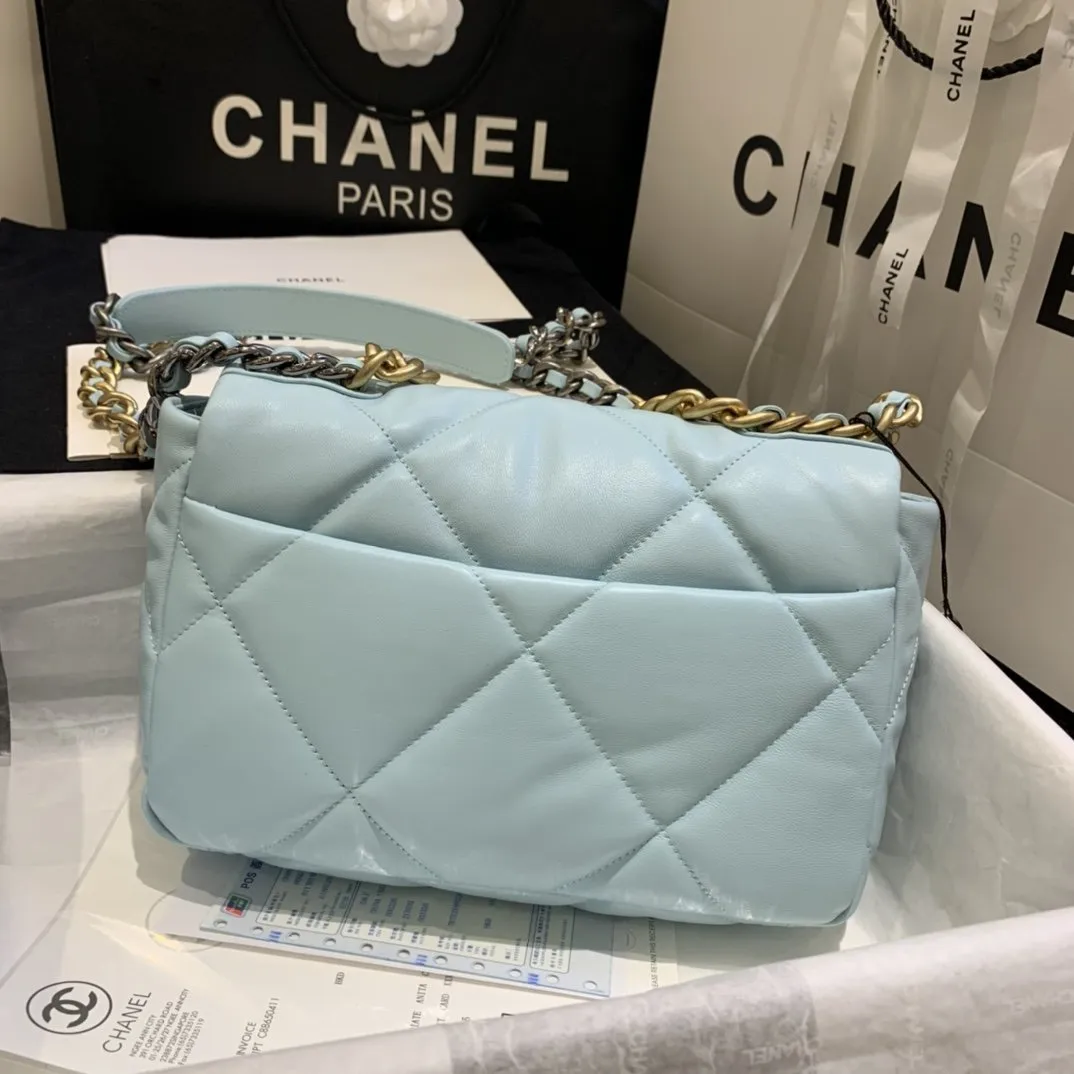 CHANEL 19 Flap Bag Tiffany Blue