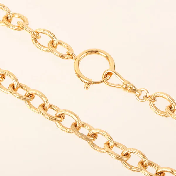 CHANEL 1993 Made Triangle Cc Mark Plate Necklace