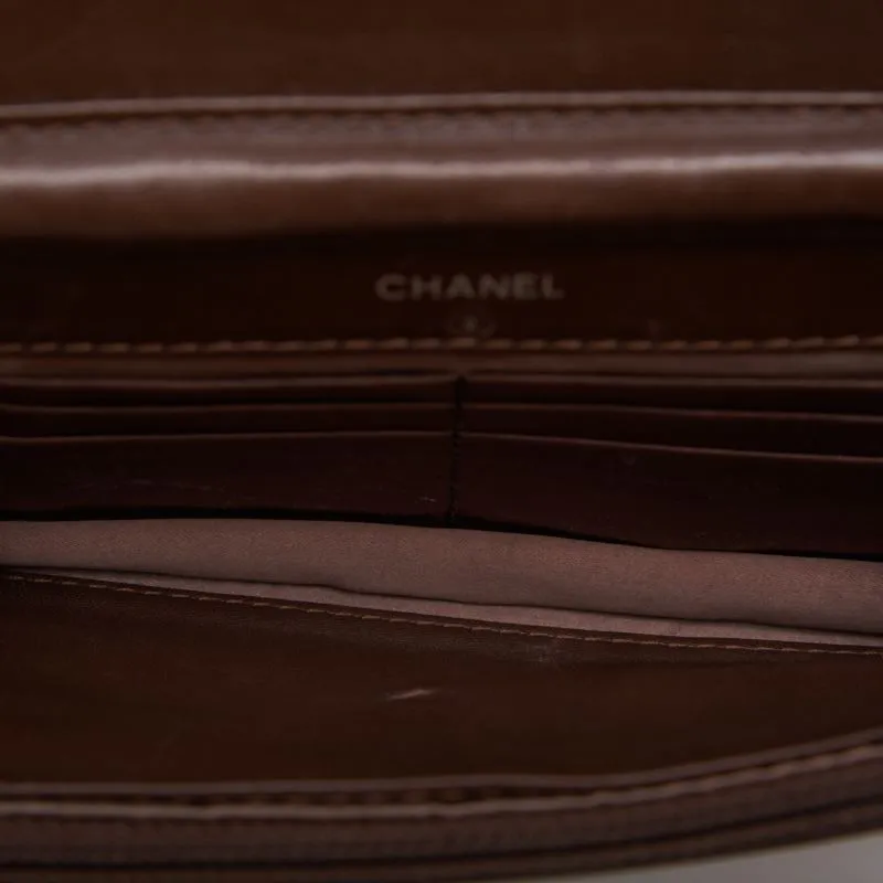 CHANEL  label chain wallet ram s x canvas brown (silver g) shoulder bag mini shoulder bag ladies bag ladies bag hybrid 【 Ship】  handbags