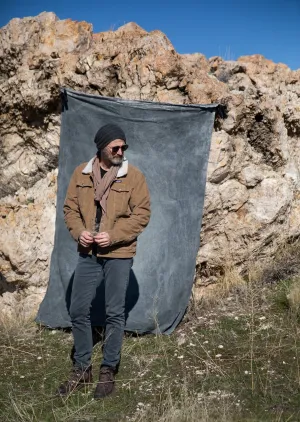 Grunge Black- 5'x7' Weathered Muslin Backdrop in a Bag