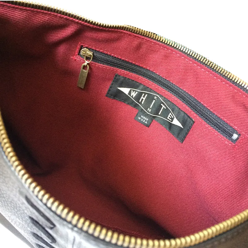 Laced Detail Bag- Dull Black Metallic
