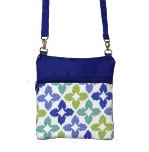 Novia in Blue & Green | Blue Nylon | Mini Square Crossbody Bag