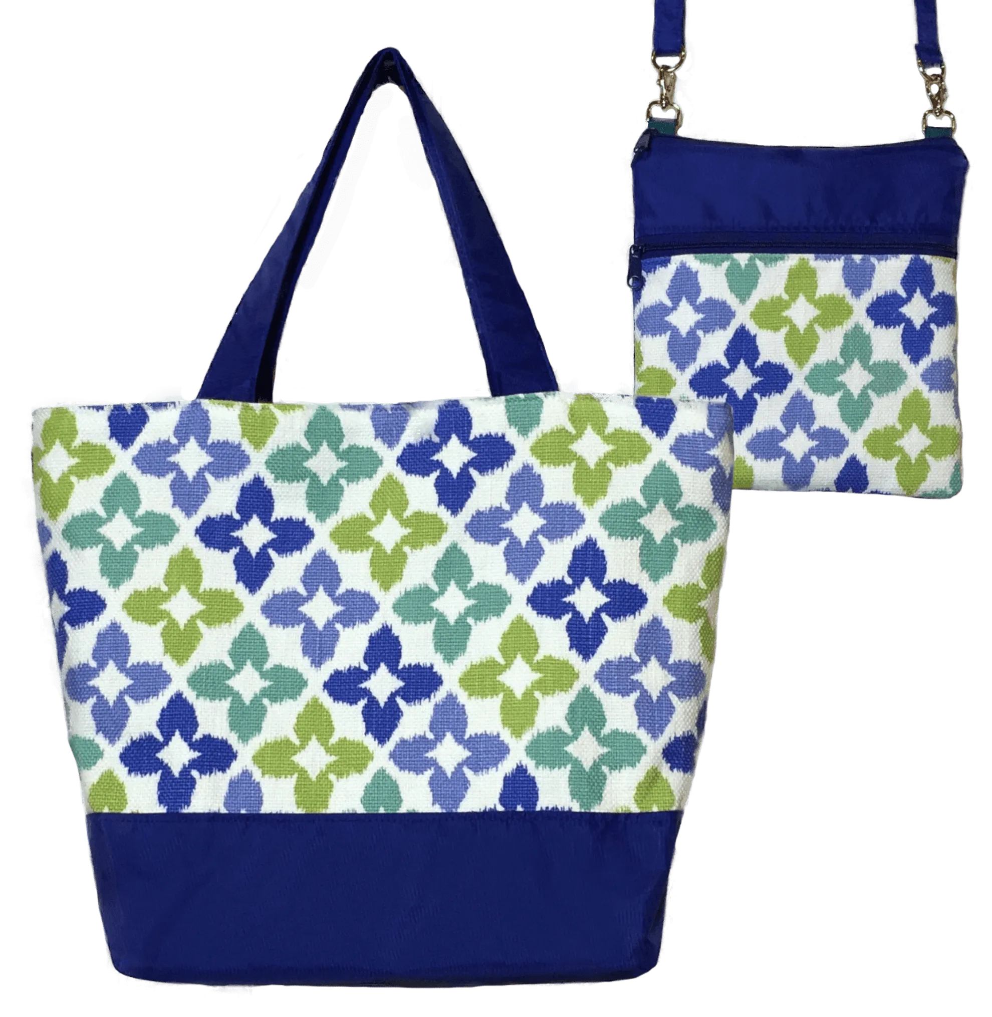 Novia in Blue & Green | Blue Nylon | Tote Bag Set