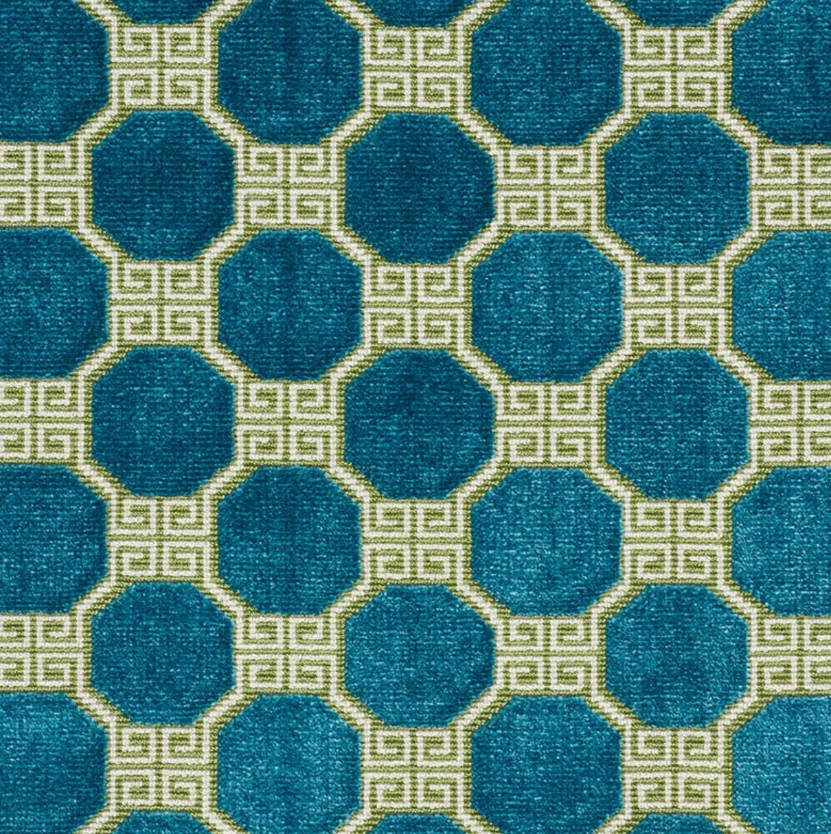 Peacock Velvet Geometric Purse