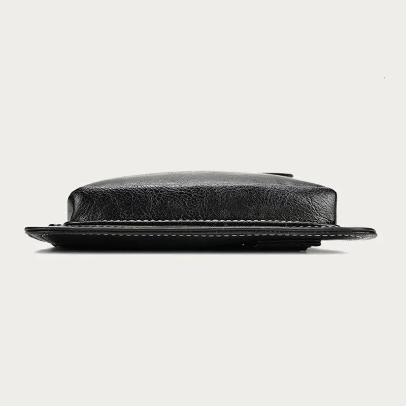 Sling Bag For Men Soft PU Leather Crossbody Chest Bag