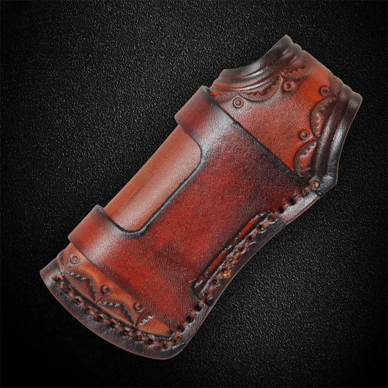 Small Folding Knife Sheath Pouch EDC Handmade Leather Pocket Sheath Tools Case