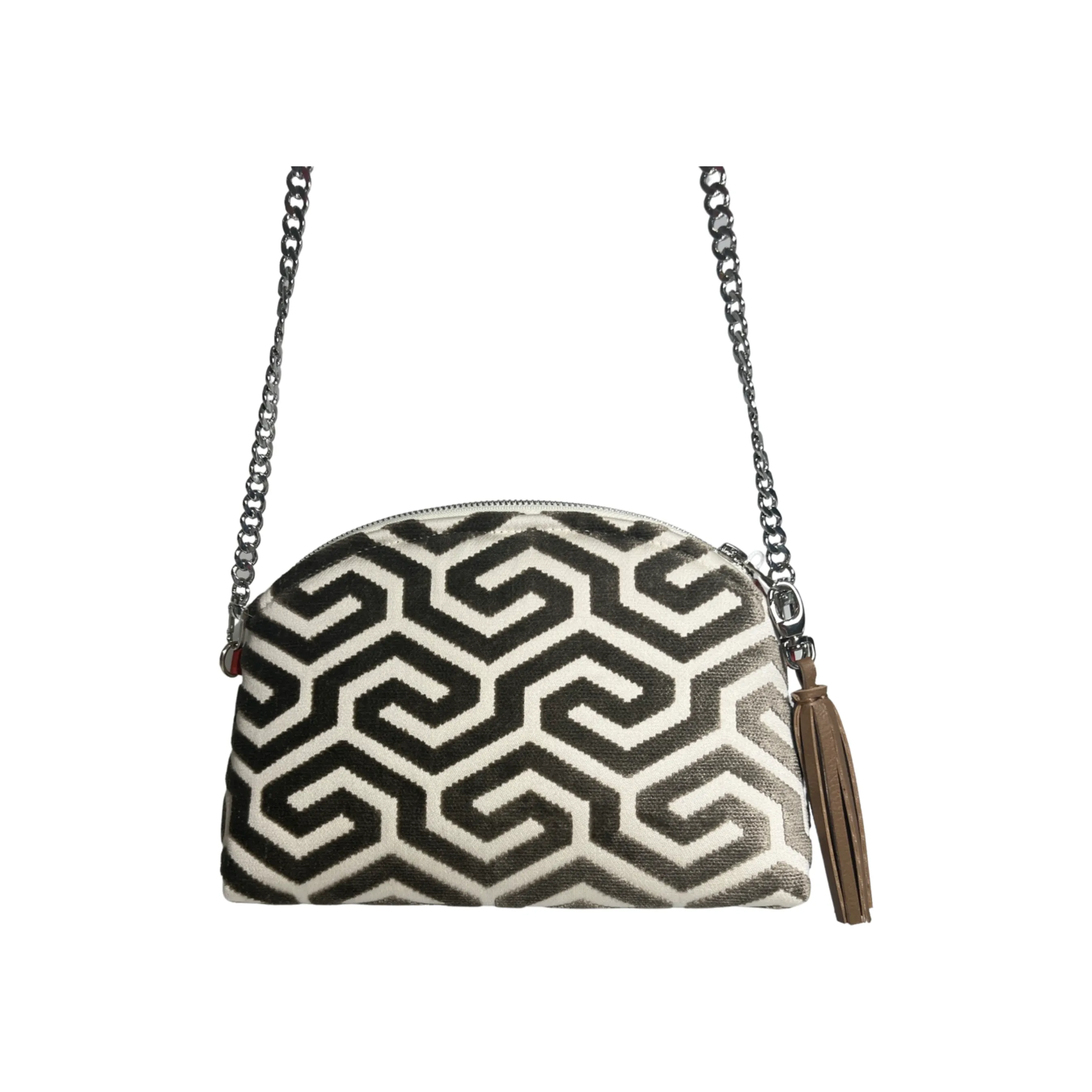 Taupe Ming Velvet Purse